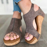 Casual Patchwork Opend Wedges Shoes(8 Colors)
