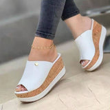Fashion Street Patchwork Fish Mouth Shoes