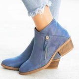 Casual Patchwork Solid Color Pointed Comfortable Shoes (Heel Height 1.57in)