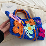 Casual Patchwork Weave Bags