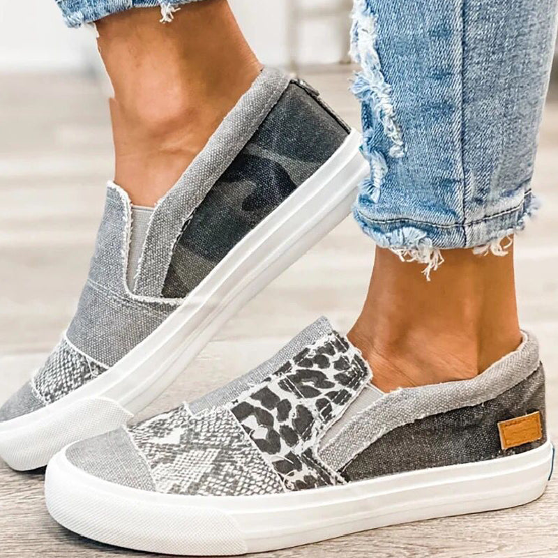 Casual Daily Patchwork Printing Round Comfortable Out Door Flats Shoes