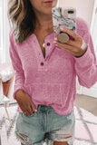 Fashion Casual Solid Solid Color V Neck Tops(8 colors)