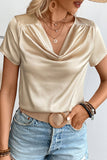 Solid Scarf Collar T-Shirts