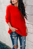 Suéteres lisos con cuello redondo de Fashion Street (12 colores)