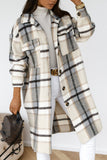 Prendas de abrigo con cuello vuelto y retales a cuadros callejeros de moda (3 colores)