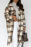 Prendas de abrigo con cuello vuelto y retales a cuadros callejeros de moda (3 colores)