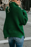 Suéteres casuais sólidos com gola redonda e cintura média (6 cores)