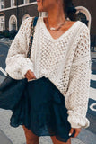 Suéteres con cuello en V sólidos de Fashion Street (5 colores)