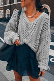 Suéteres con cuello en V sólidos de Fashion Street (5 colores)