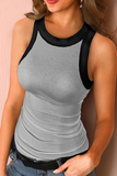 Sexy Solid Split Joint U Neck Tops(8 Colors)