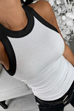 Sexy Solid Split Joint U Neck Tops(8 Colors)