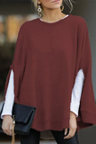 Casual Solid Pullovers O Neck Tops(5 colors)