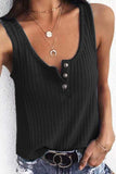 Casual Solid Split Joint U Neck Tops(5 Colors)