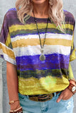 Camisetas con cuello redondo y cambio gradual de moda (7 colores)