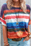 Camisetas con cuello redondo y cambio gradual de moda (7 colores)