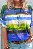 Camisetas com gola redonda da moda com mudança gradual (7 cores)