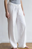 Fashion  Simplicity Solid Loose Mid Waist Wide Leg Bottoms