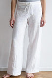 Moda Simplicidad Pantalones De Pierna Ancha De Cintura Media Sueltos Sólidos