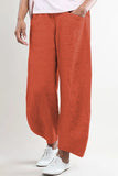 Moda Casual Sólido Bolsillo Suelto Mediados de cintura Pantalones de pierna ancha (5 colores)