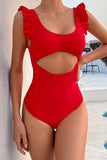 Fashion  Simplicity Solid Hollowed Out Swimwears