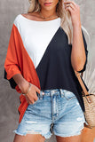Camisetas informales con cuello redondo y parches lisos a la moda (3 colores)