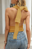 Suéteres con cuello redondo y espalda descubierta lisos de Fashion Street (5 colores)