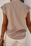 Camisetas informales con cuello en V y unión dividida (3 colores)