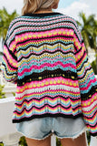 Suéteres con cuello en O y retazos a rayas de Fashion Street (3 colores)