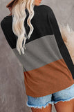 Camisetas informales con cuello redondo y unión dividida (6 colores)