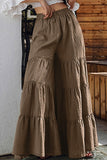 Calça casual sólida solta cintura média com pernas largas (3 cores)