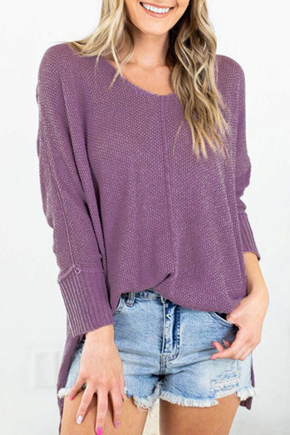 Fashion Casual Solid Patchwork V Neck Sweaters(4 colors)