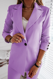 Prendas de abrigo elegantes con cuello vuelto y botones lisos (10 colores)