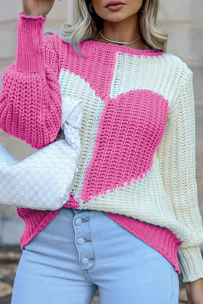 Fashion Casual Patchwork O Neck Tops