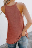 Casual Solid Patchwork Halter Tops