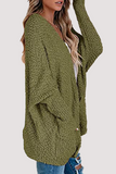 Suéter casual sólido com bolso e decote em V (8 cores)