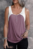 Fashion Casual Solid Split Joint U Neck Tops