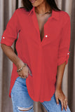 Blusas con cuello vuelto de retazos lisos informales de moda (4 colores)