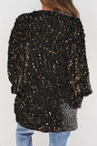 Suéter casual patchwork com bolso (7 cores)