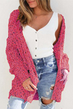 Suéter casual patchwork com bolso (7 cores)