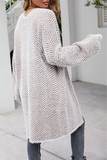 Casual Striped Patchwork Tops Sweater