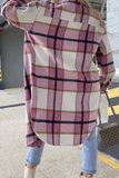 Prendas de abrigo informales con cuello vuelto y hebilla de retales a cuadros (3 colores)