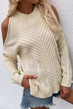 Casual Solid Hollowed Out O Neck Tops(6 Colors)