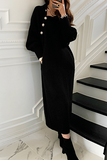Casual elegante fivela sólida com cinto vestidos de gola alta (3 cores)