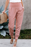 Pantalones capri informales de color liso con bolsillo liso y cintura alta (5 colores)