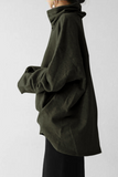 Sudaderas con capucha informales con cuello alto y bolsillo con parches lisos (5 colores)