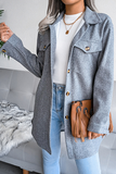Casual Street Solid Buckle With Belt Turndown Collar Outerwear