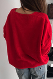 Suéter casual sólido básico con cuello en V (4 colores)