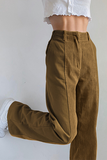 Pantalones informales de patchwork de cintura alta con contraste de patchwork callejero (6 colores)