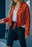 Ropa de abrigo con cuello vuelto y retales con borlas sólidas de moda urbana (5 colores)