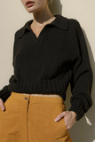 Suéteres informales con cuello vuelto y retazos lisos (4 colores)